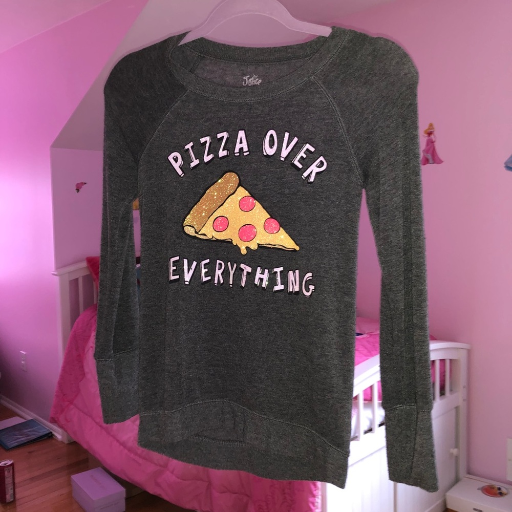 Justice Longsleeve Tee “Pizza Over Everthing”